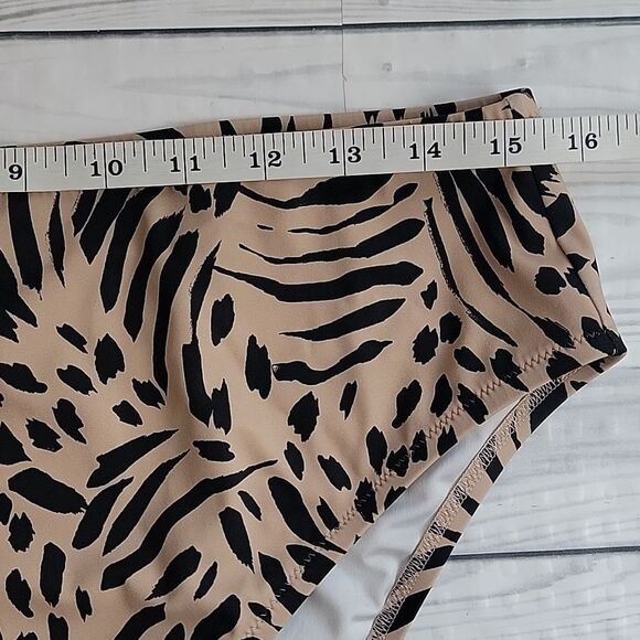 Shade & Shore bikini bottom separates animal print Women's Size L - Picture 5 of 5